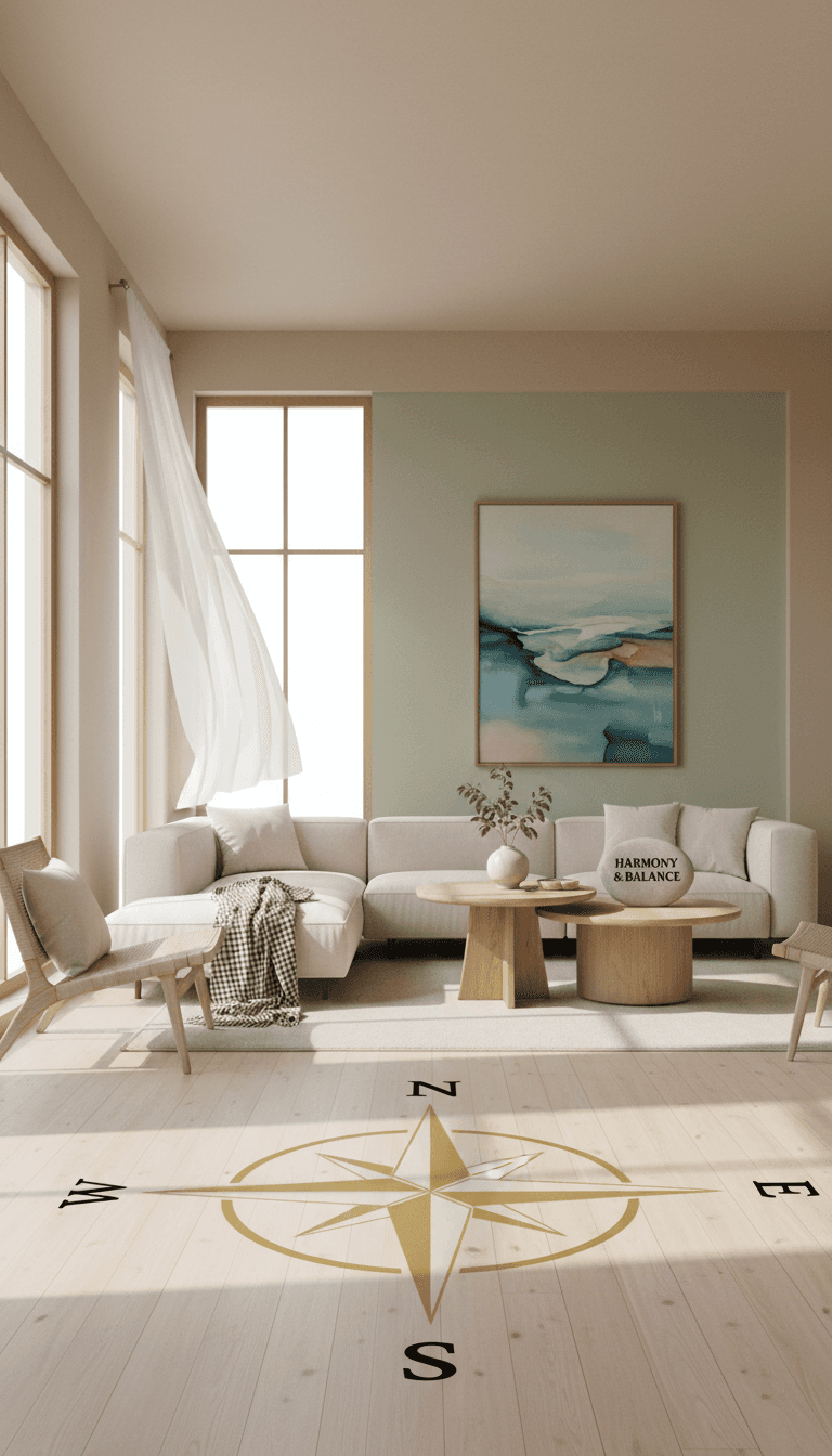 Serene residential room with natural light and Vastu alignment